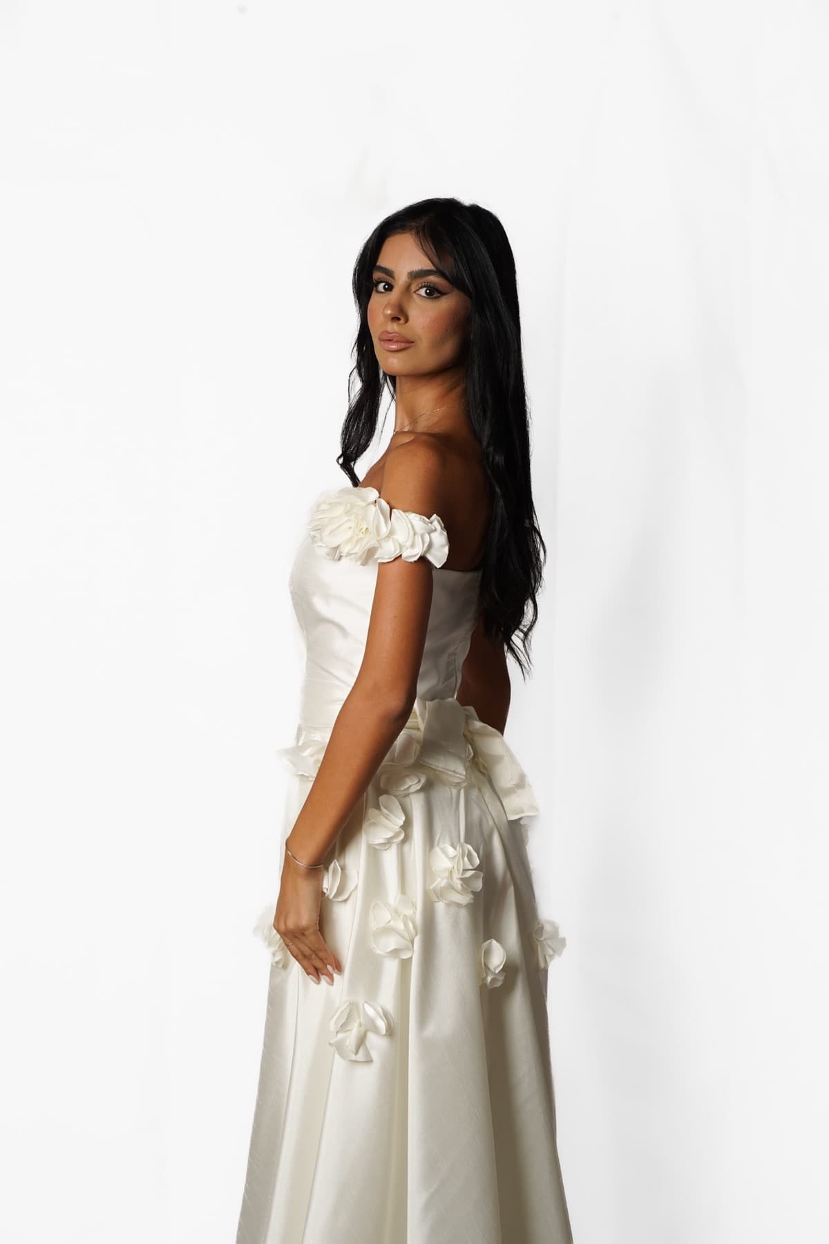 Floral Ivory embroidery detail