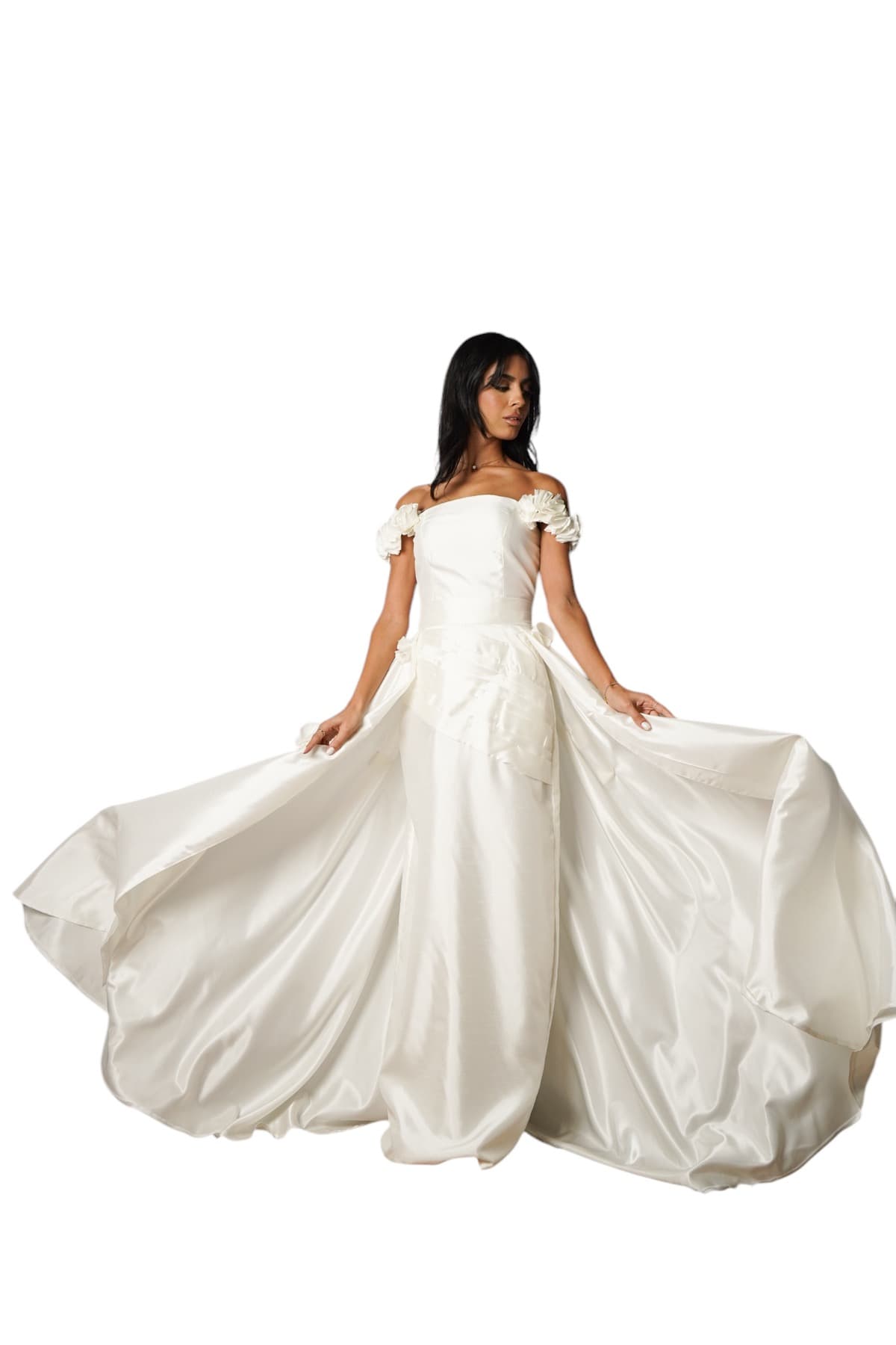 Floral Ivory full bridal silhouette